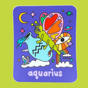 Wokeface Aquarius Zodiac Vinyl Sticker
