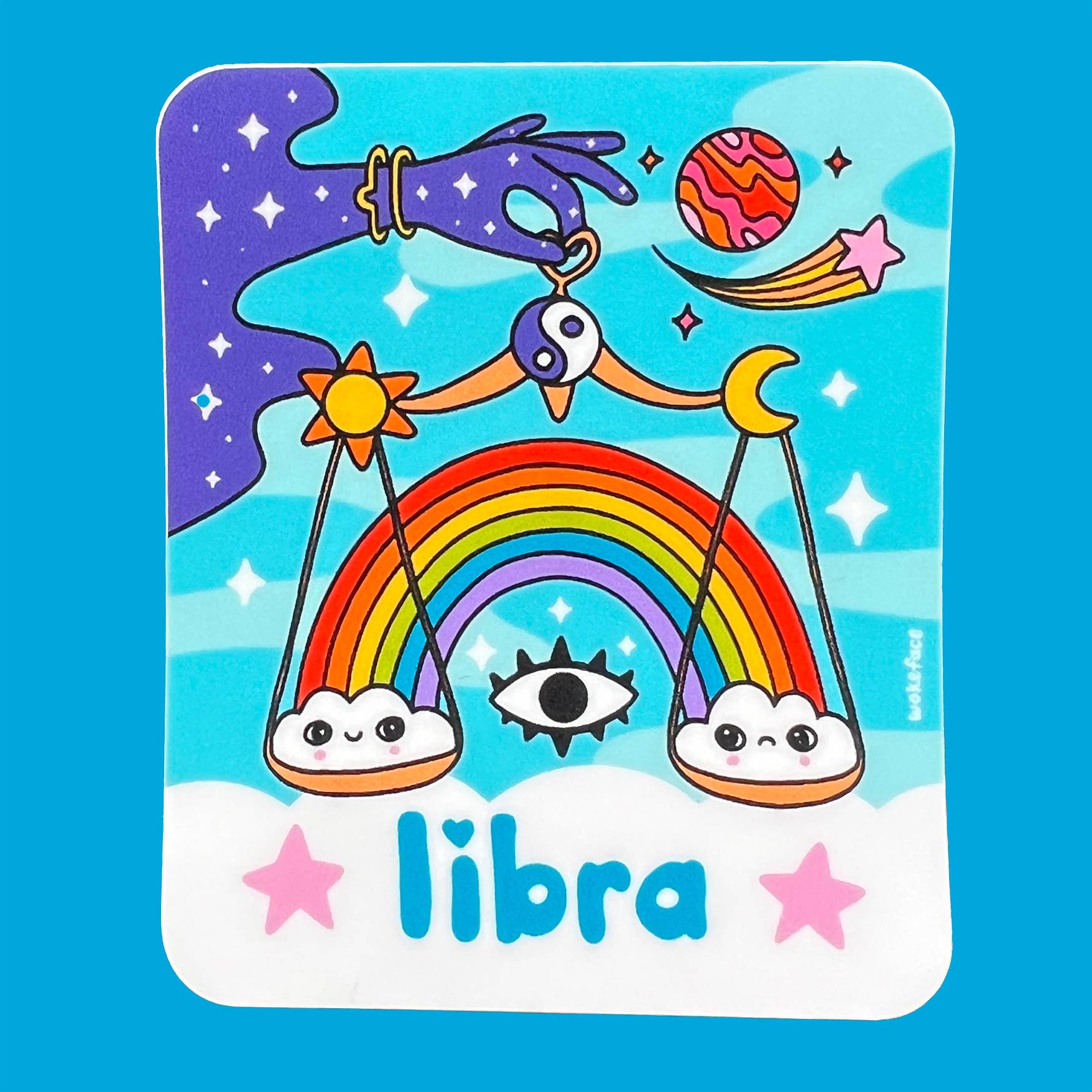 Wokeface Libra Zodiac Vinyl Sticker