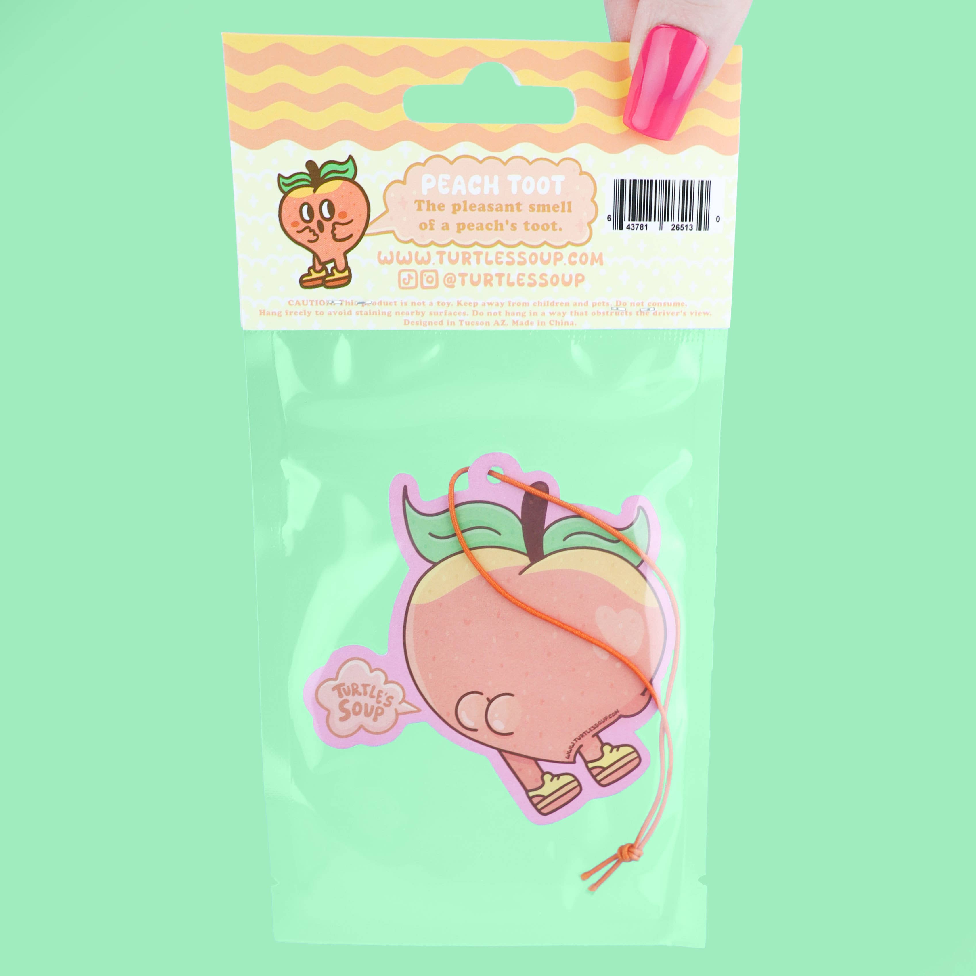 Peach Toot Fresh Peaches Air Freshener