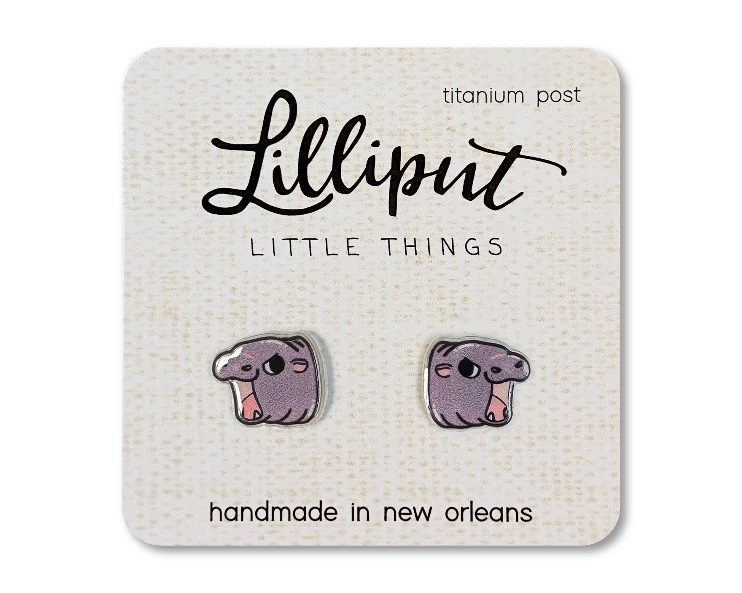 Baby Hippo Moo-Deng Earrings