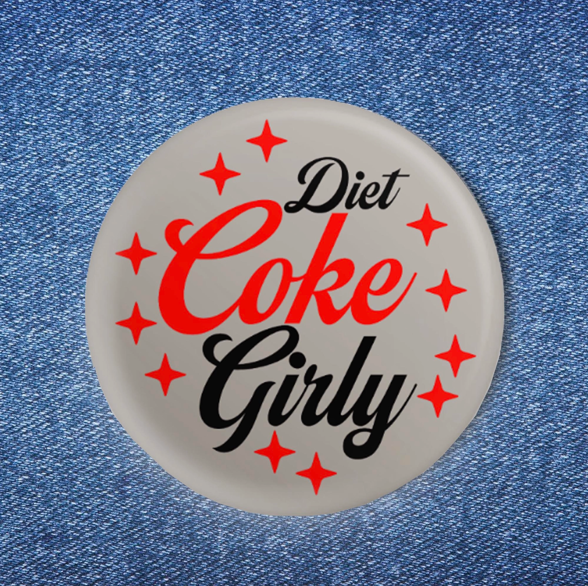 Diet Coke Girly Button