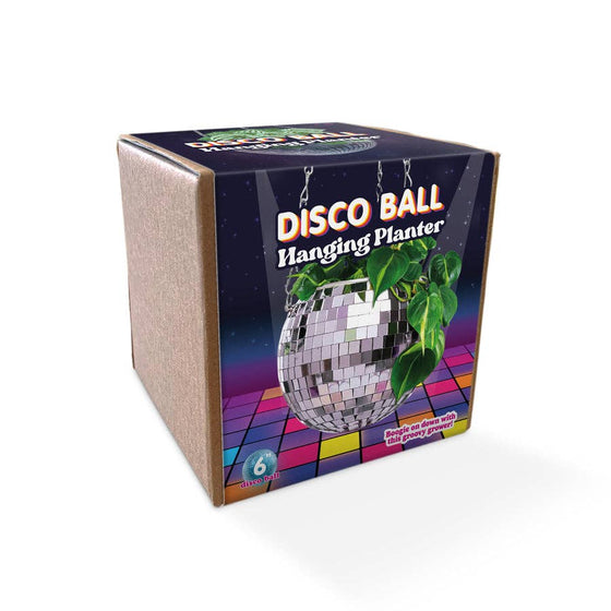 Disco Ball Hanging Planter 8"