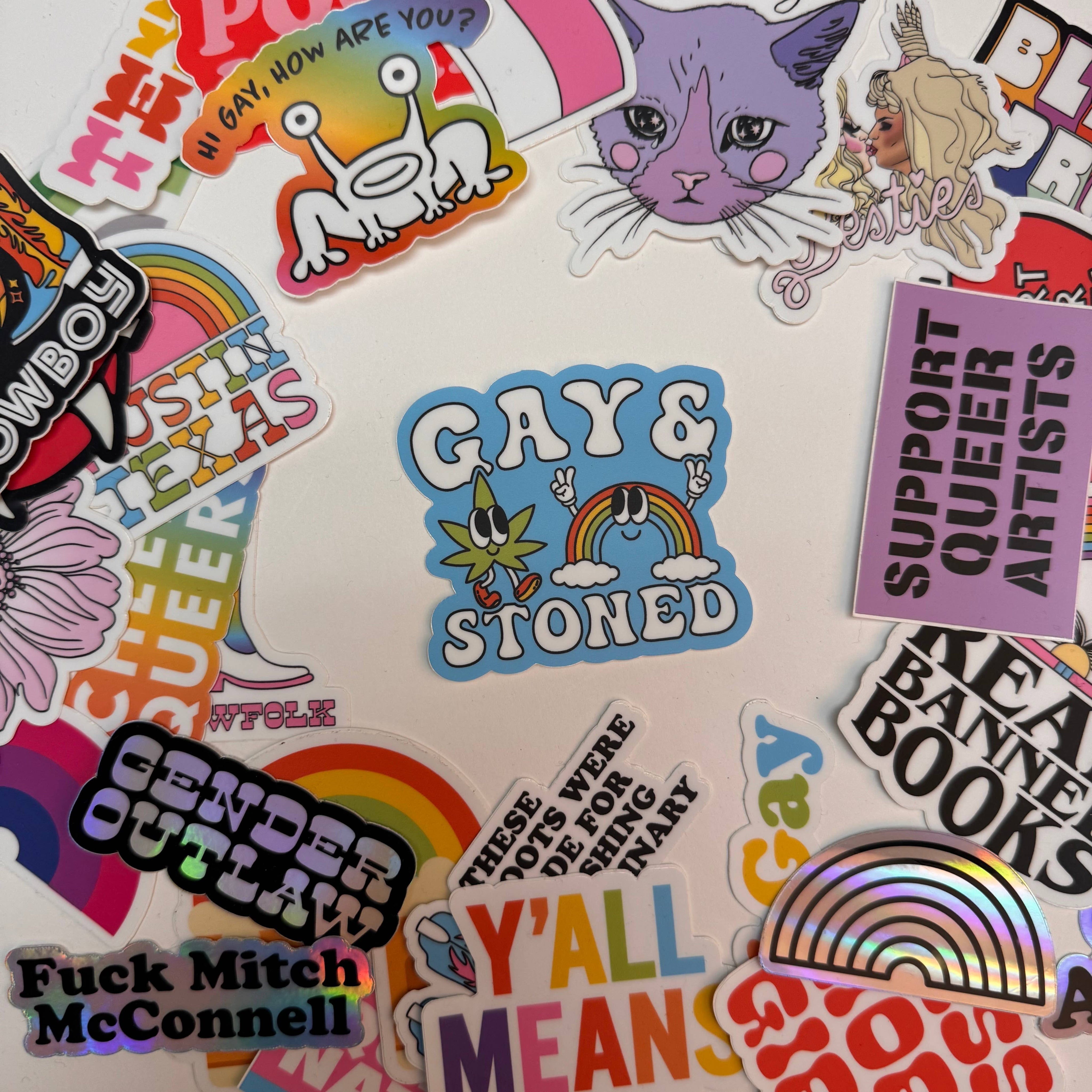 Gay & Stoned Sticker