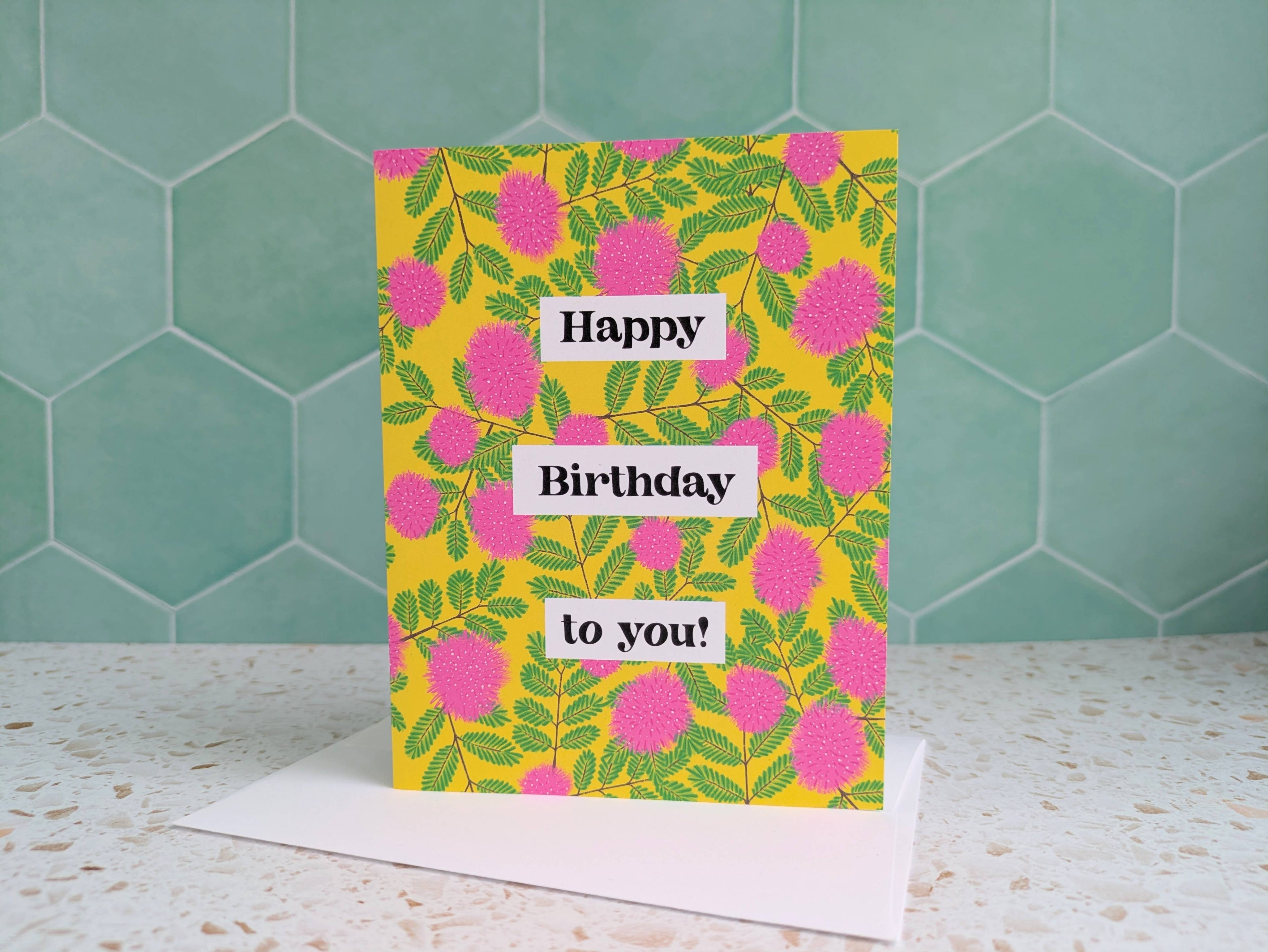 Happy Birthday to you! - Sunshine Mimosa in Marigold