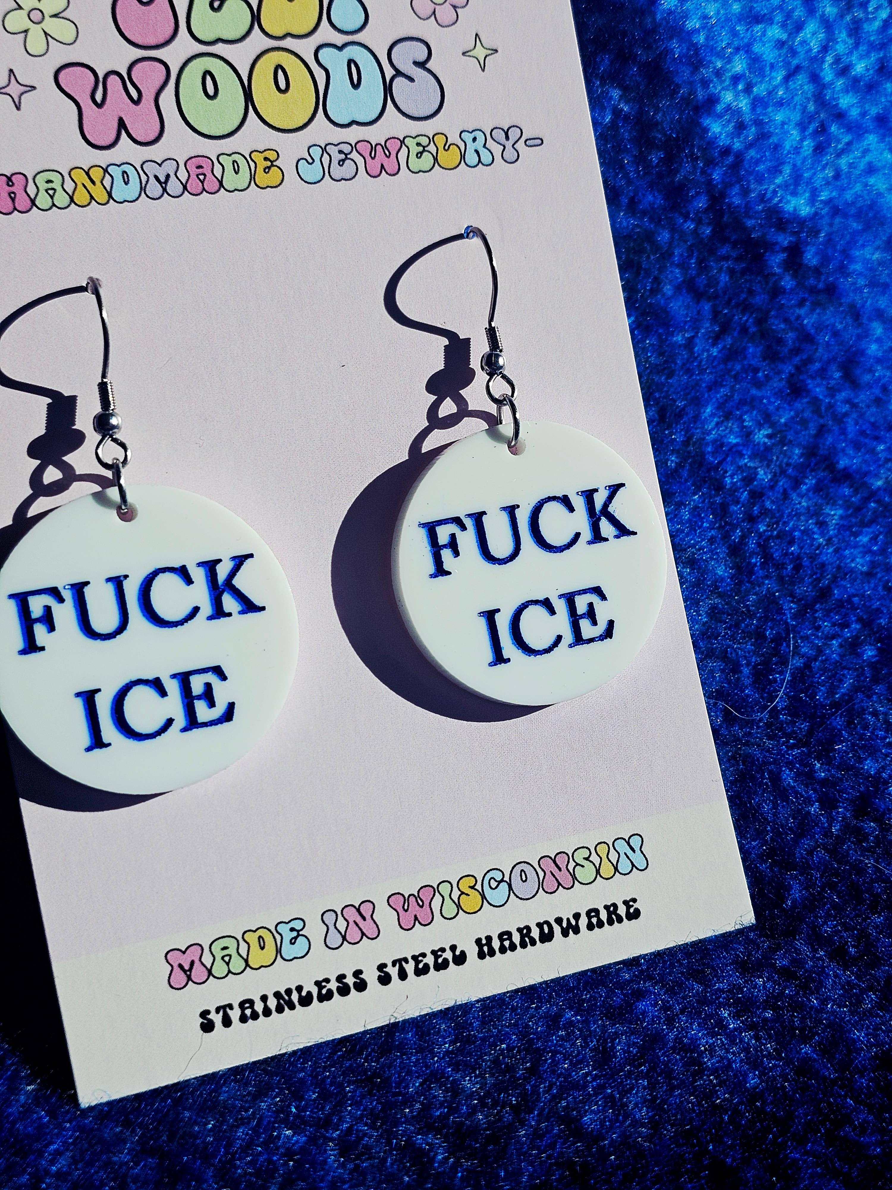 Fuck Ice - Anti Trump, Anti Facism Earrings