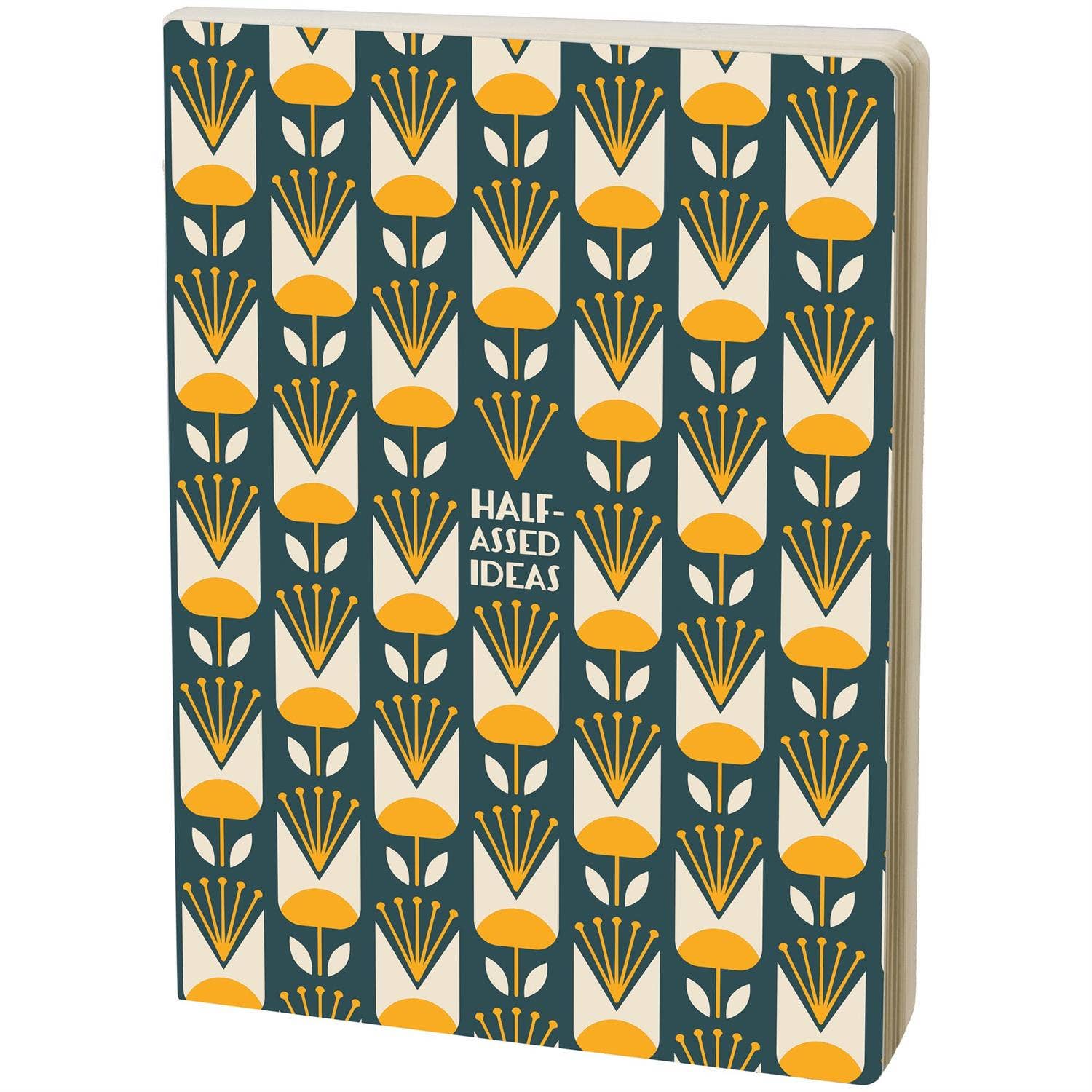 Half-Assed Ideas Retro Floral Lined Journal