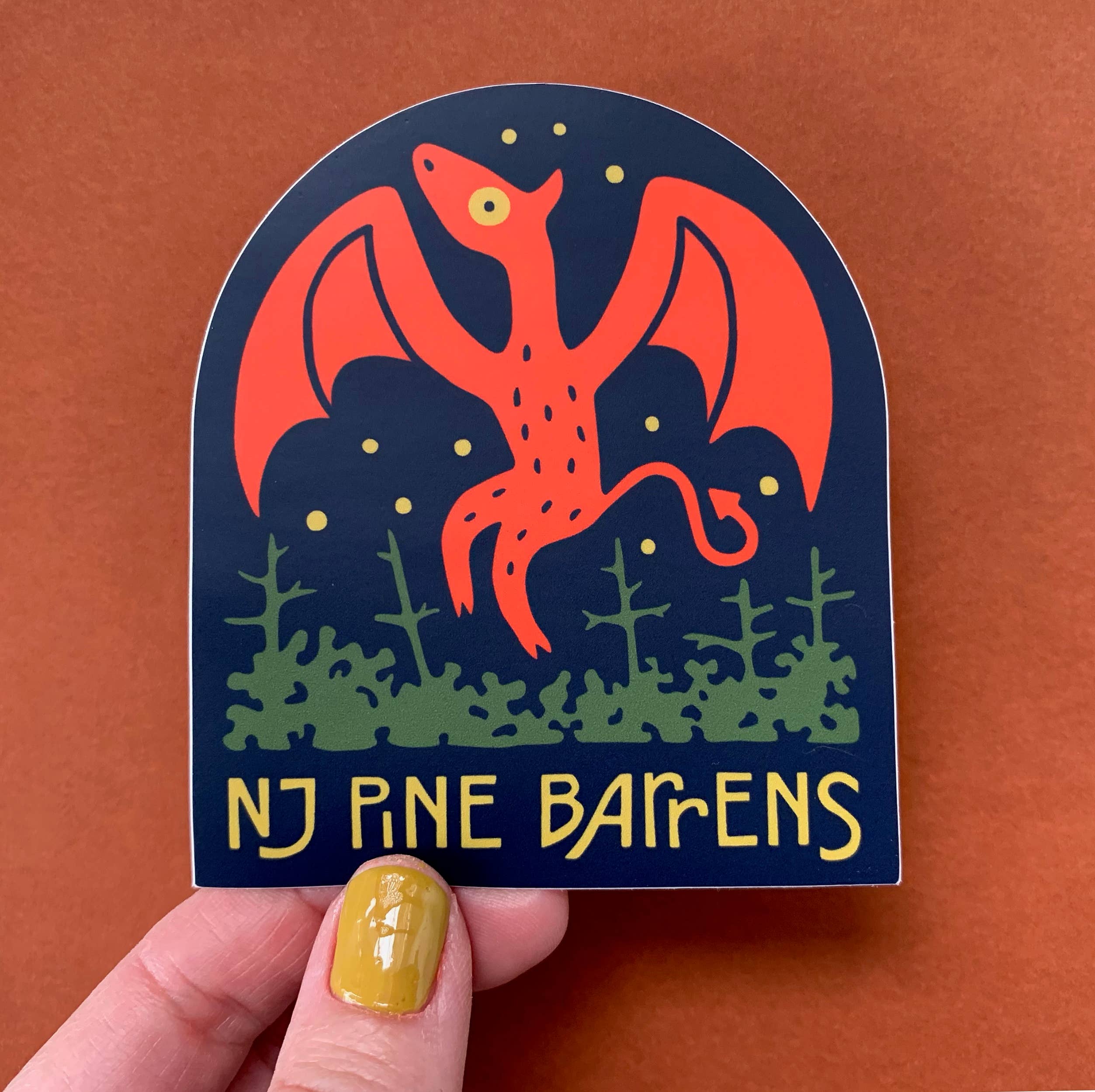 NJ Pine Barrens Jersey Devil Vinyl Sticker