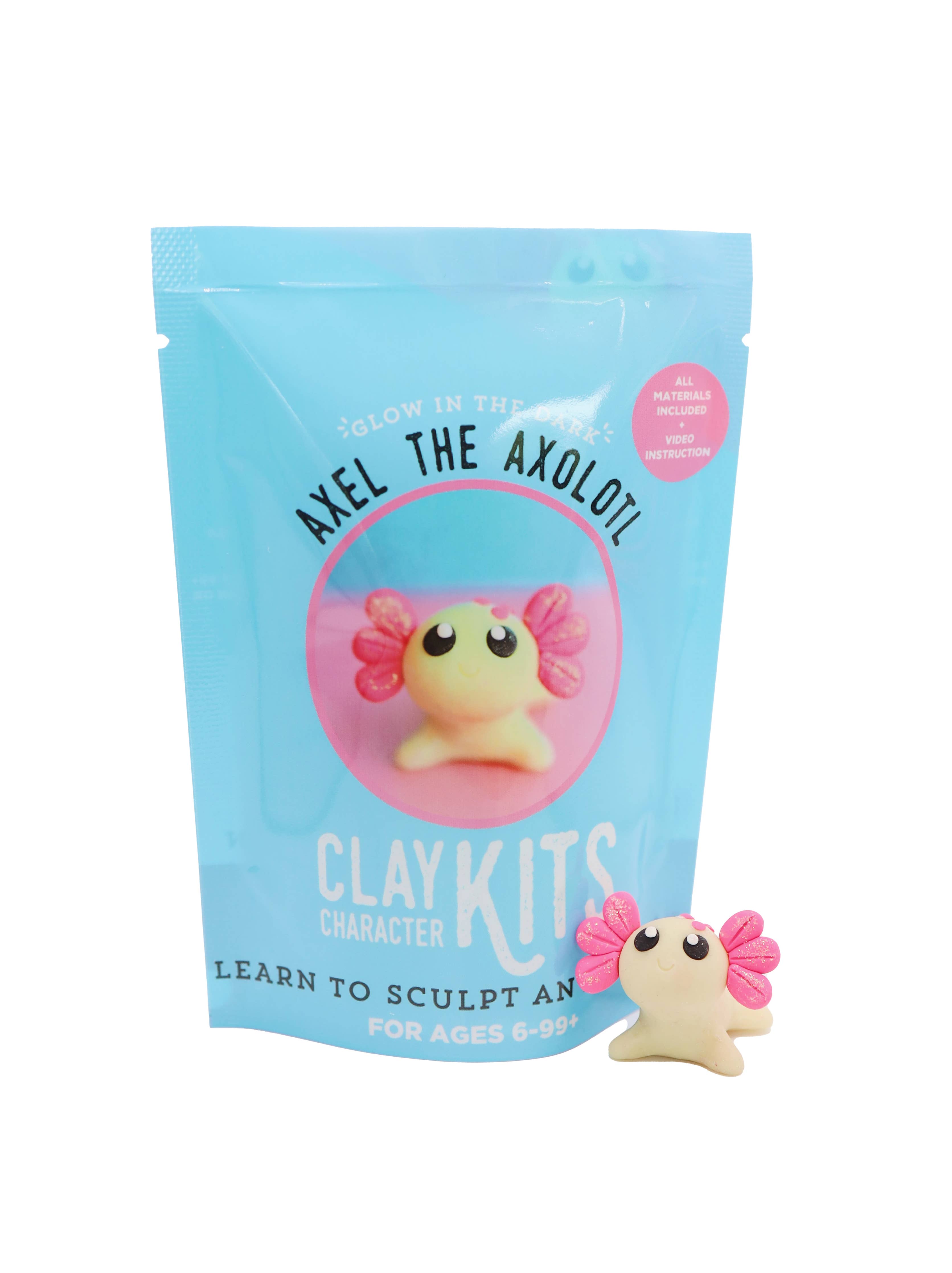 Axel the Axolotl DIY Glow-in-the-Dark Clay Kit