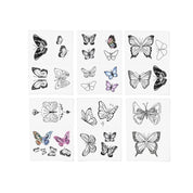 Butterfly Dreams Hand-Drawn Temporary Tattoo Pack