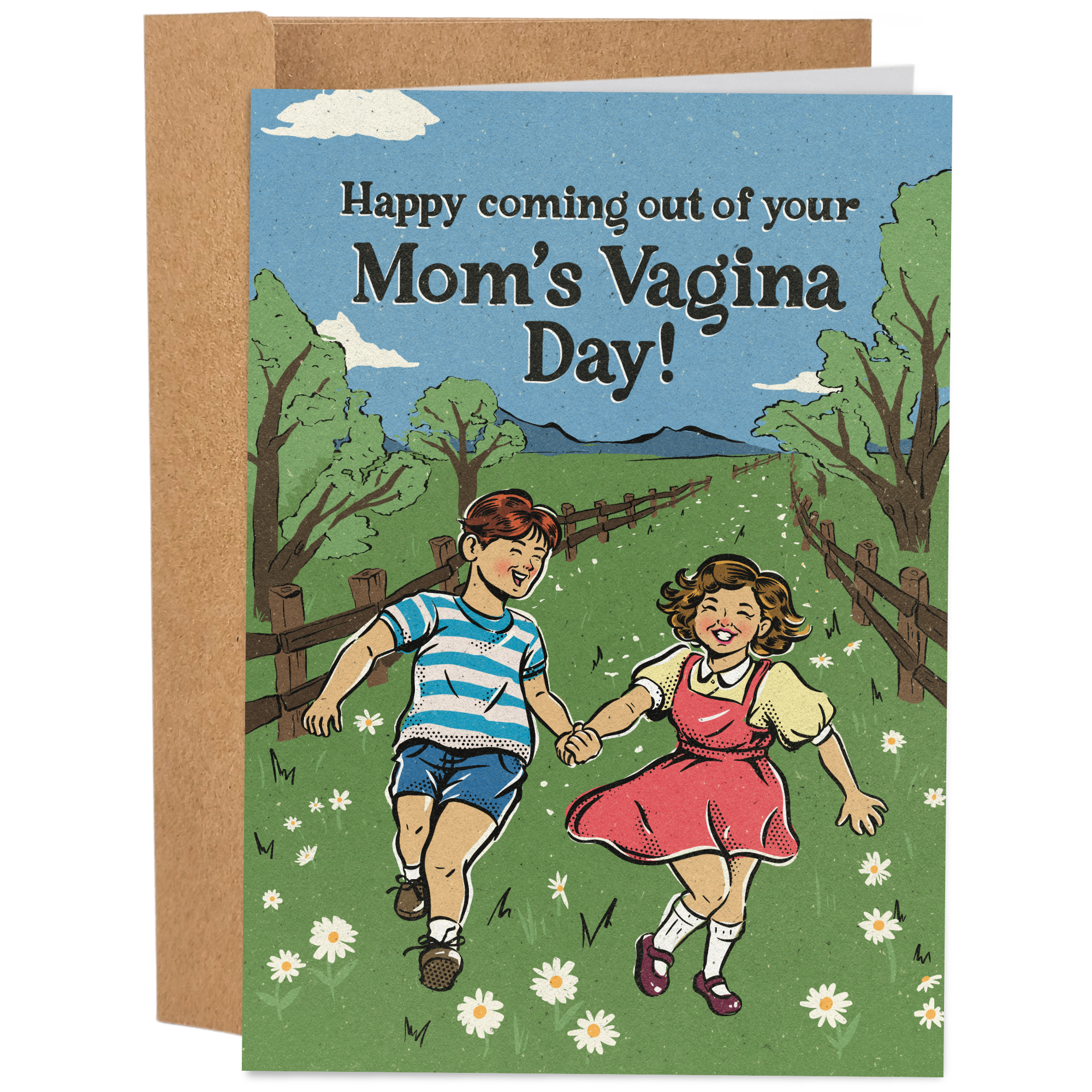 Mom's Vagina Day Funny Birthday Card