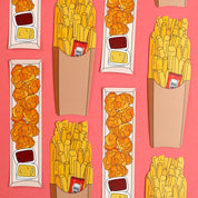 French Fries Die Cut Bookmark