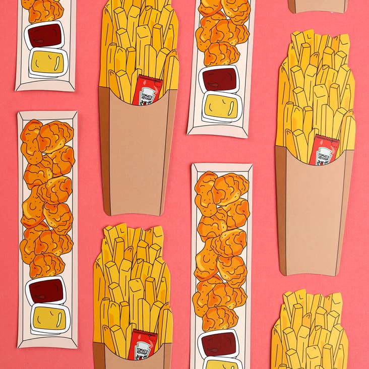 French Fries Die Cut Bookmark
