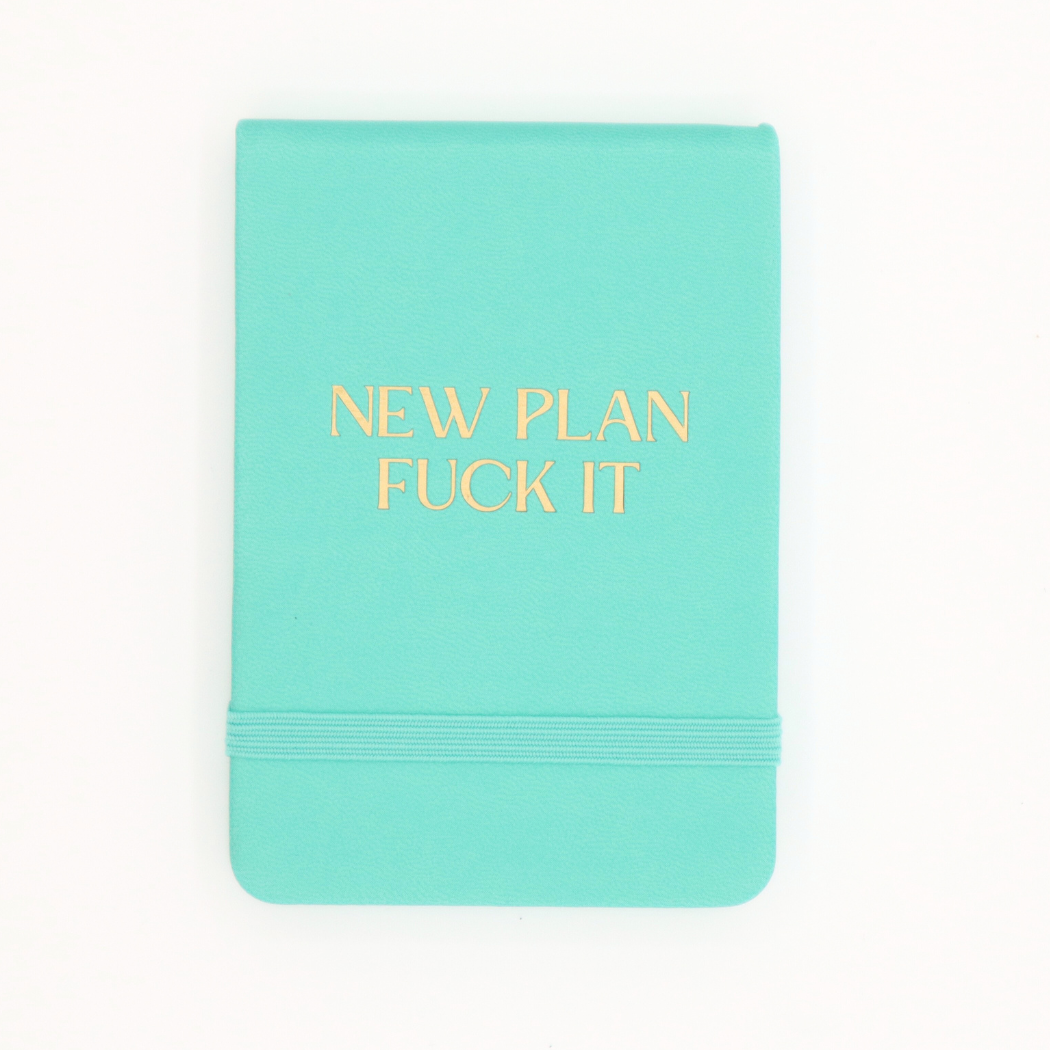 New Plan Fuck It - Leatherette Pocket Journal