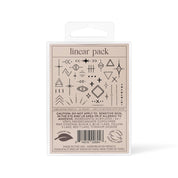 Linear Hand-Drawn Temporary Tattoo Pack