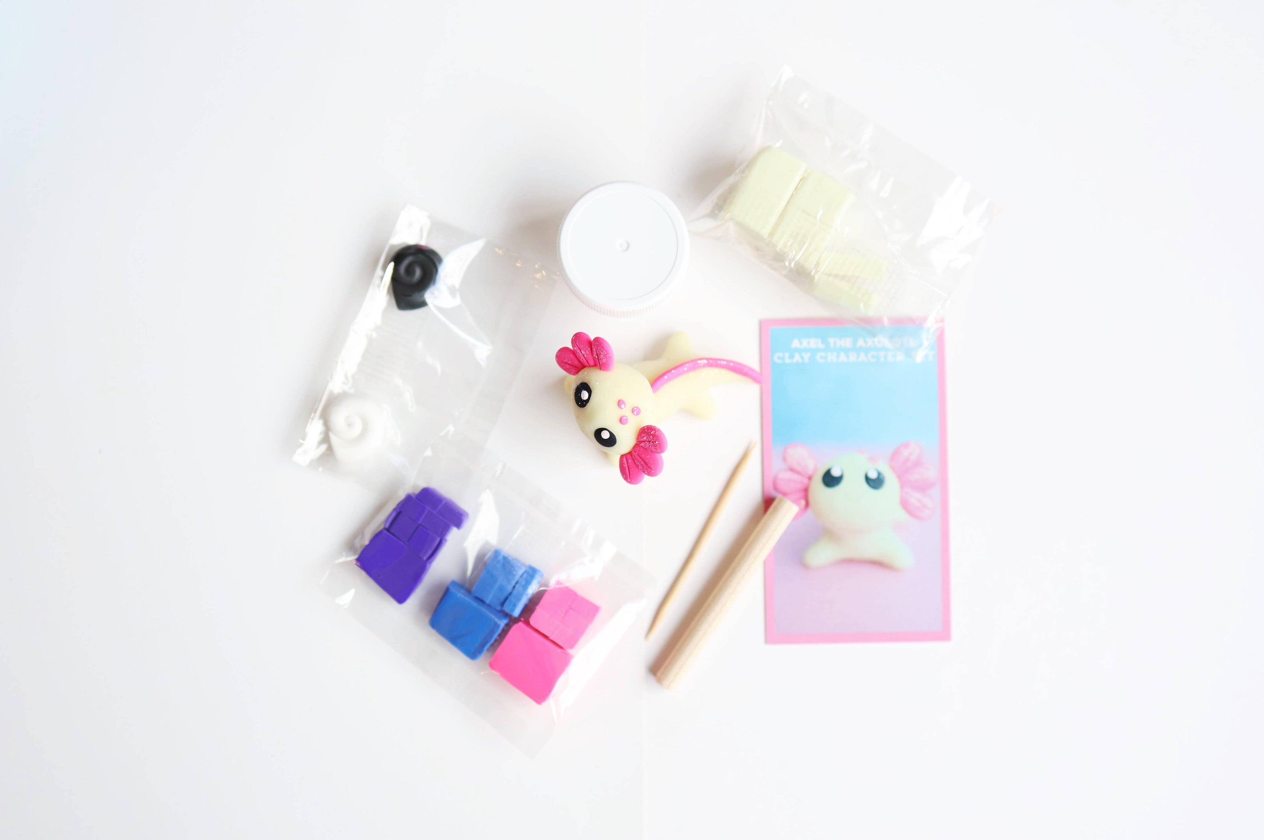 Axel the Axolotl DIY Glow-in-the-Dark Clay Kit