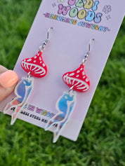 Funky Fungi Lady Dangle Earrings