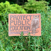 Protect Public Education Great Horned Owl Sticker