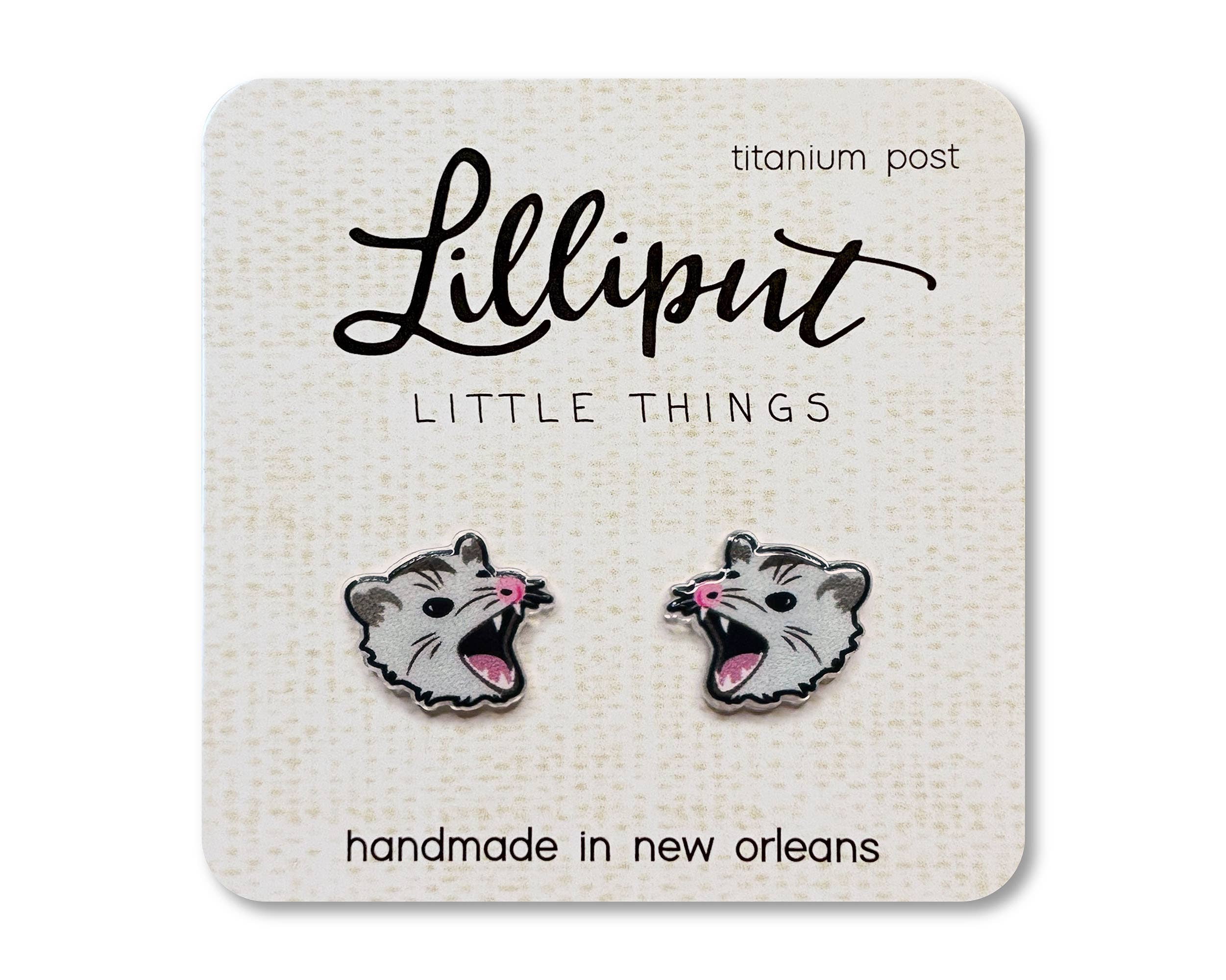 Opossum Earrings