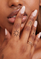Finger Tats Hand-Drawn Temporary Tattoo Pack