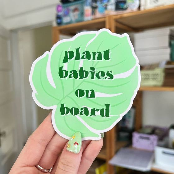 Plant Babies on Board Car Magnet