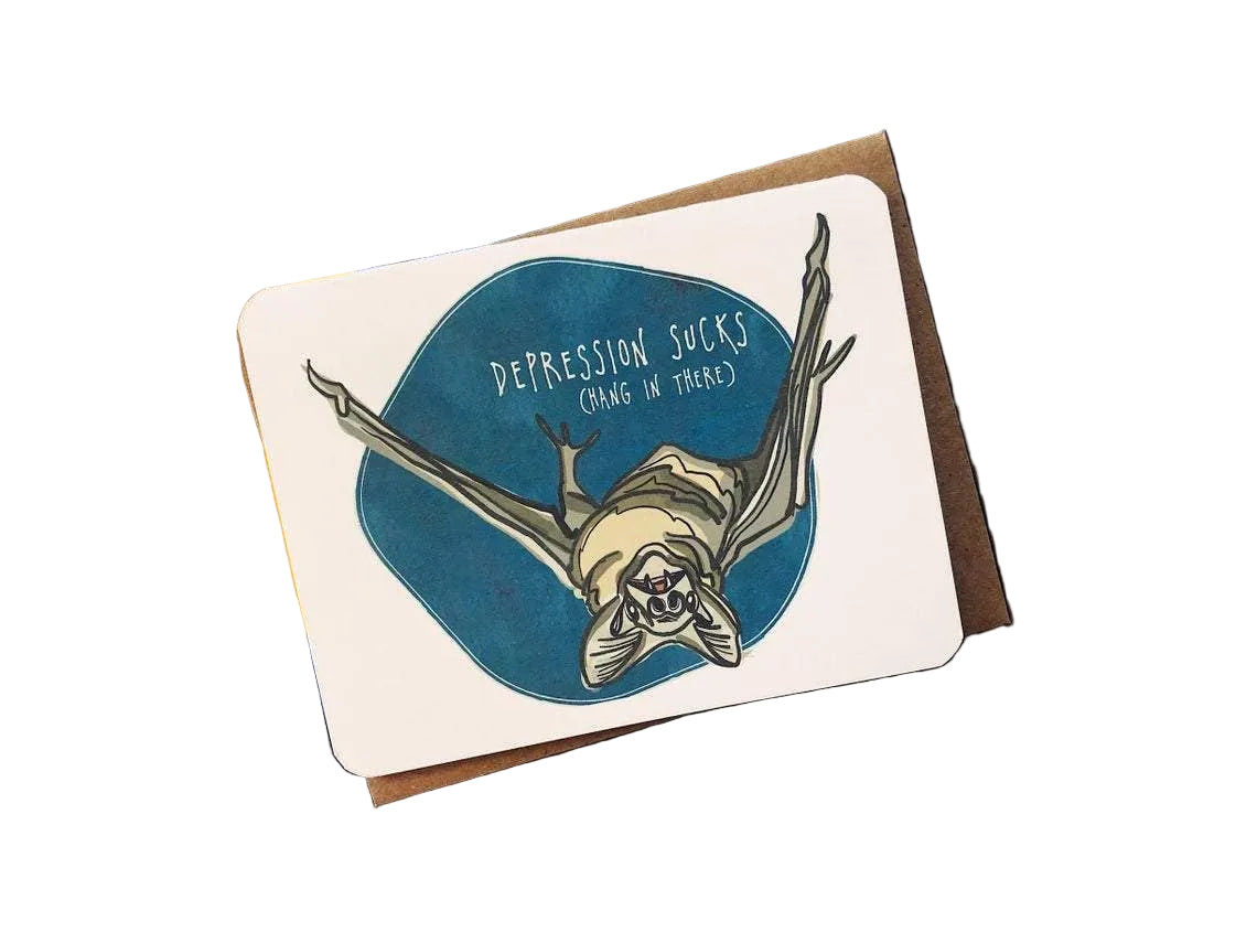 Depression Sucks - Hang In There Card