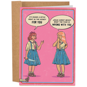 Shank A Bitch 70's Vintage Dark Humor Birthday Card