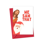 We Saw That Jesus Santa Christmas Card