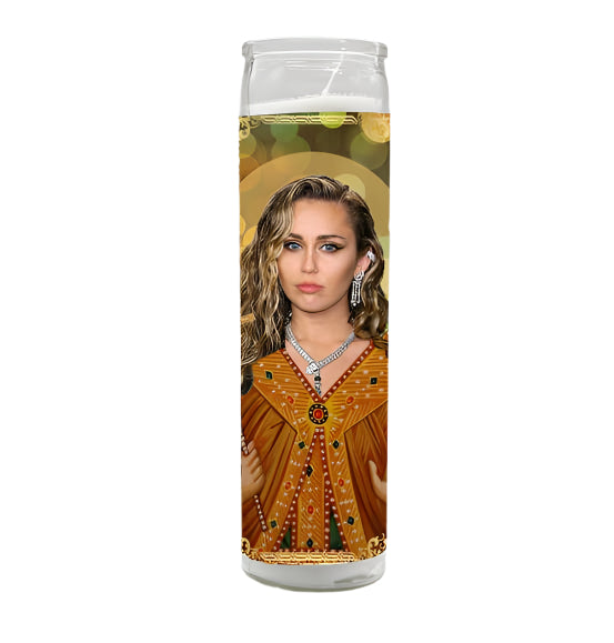 Saint Miley Celebrity Prayer Candle