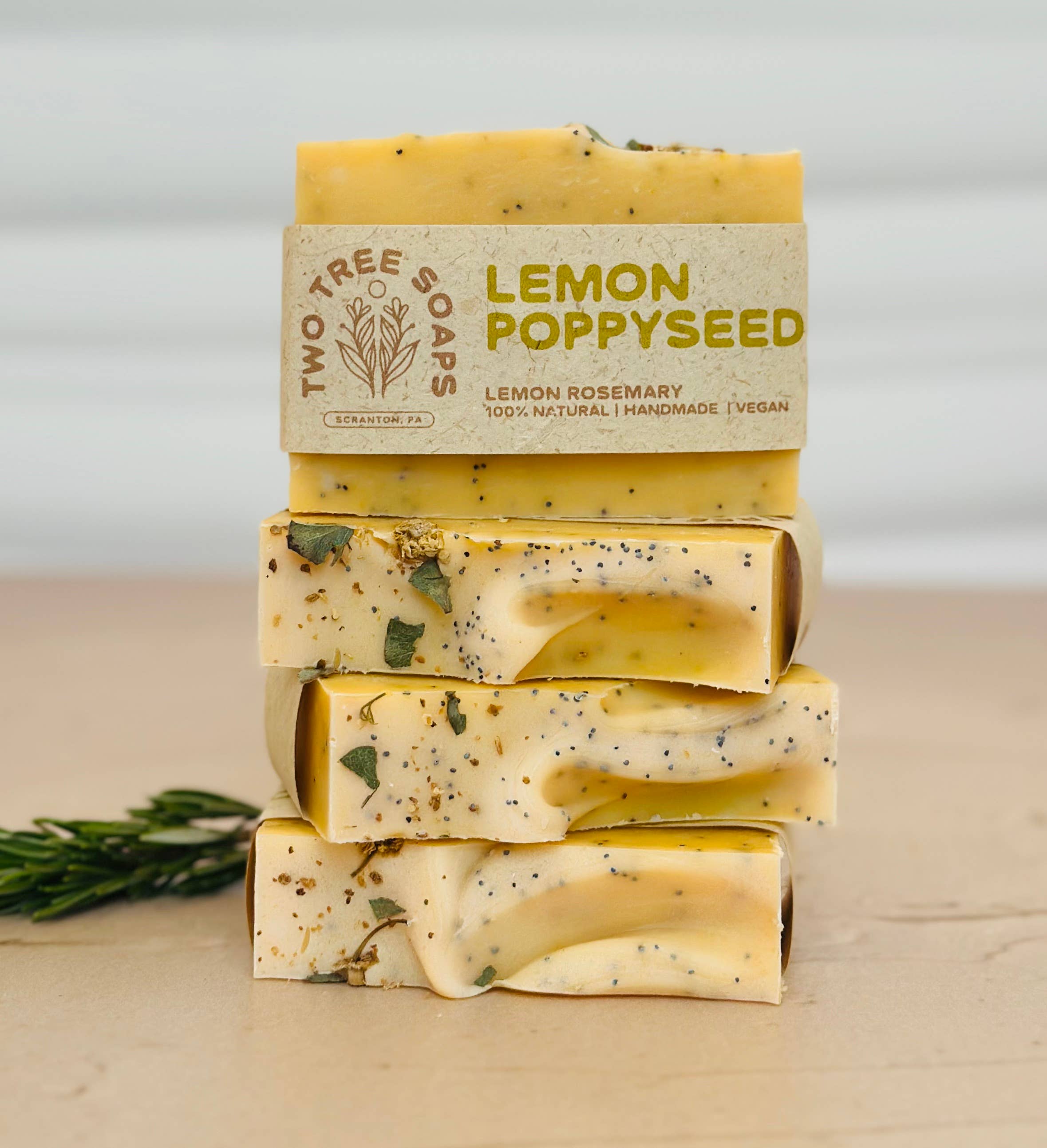 Lemon Poppyseed Bar Soap – Fresh Citrus (Vegan, Palm-Free)