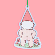 Naked Gnome Woodland Funny Scented Car Air Freshener