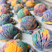 Rainbow Sherbet Ice Cream Scoop Solid Bubble Bath