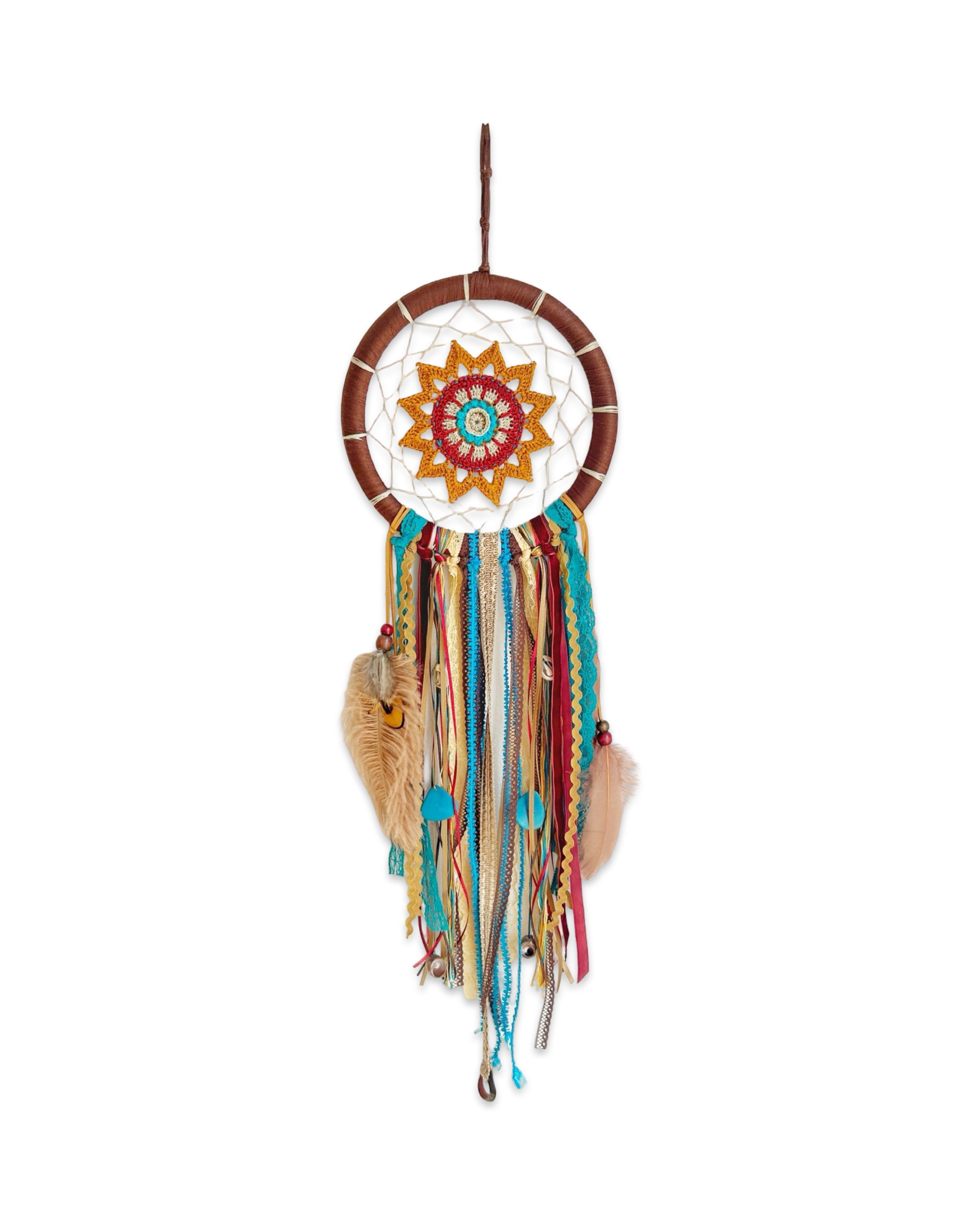 Hand-Crocheted Dreamcatcher – 8" (various colors)