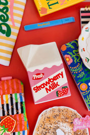 Ceramic Vase - Strawberry Milk Carton