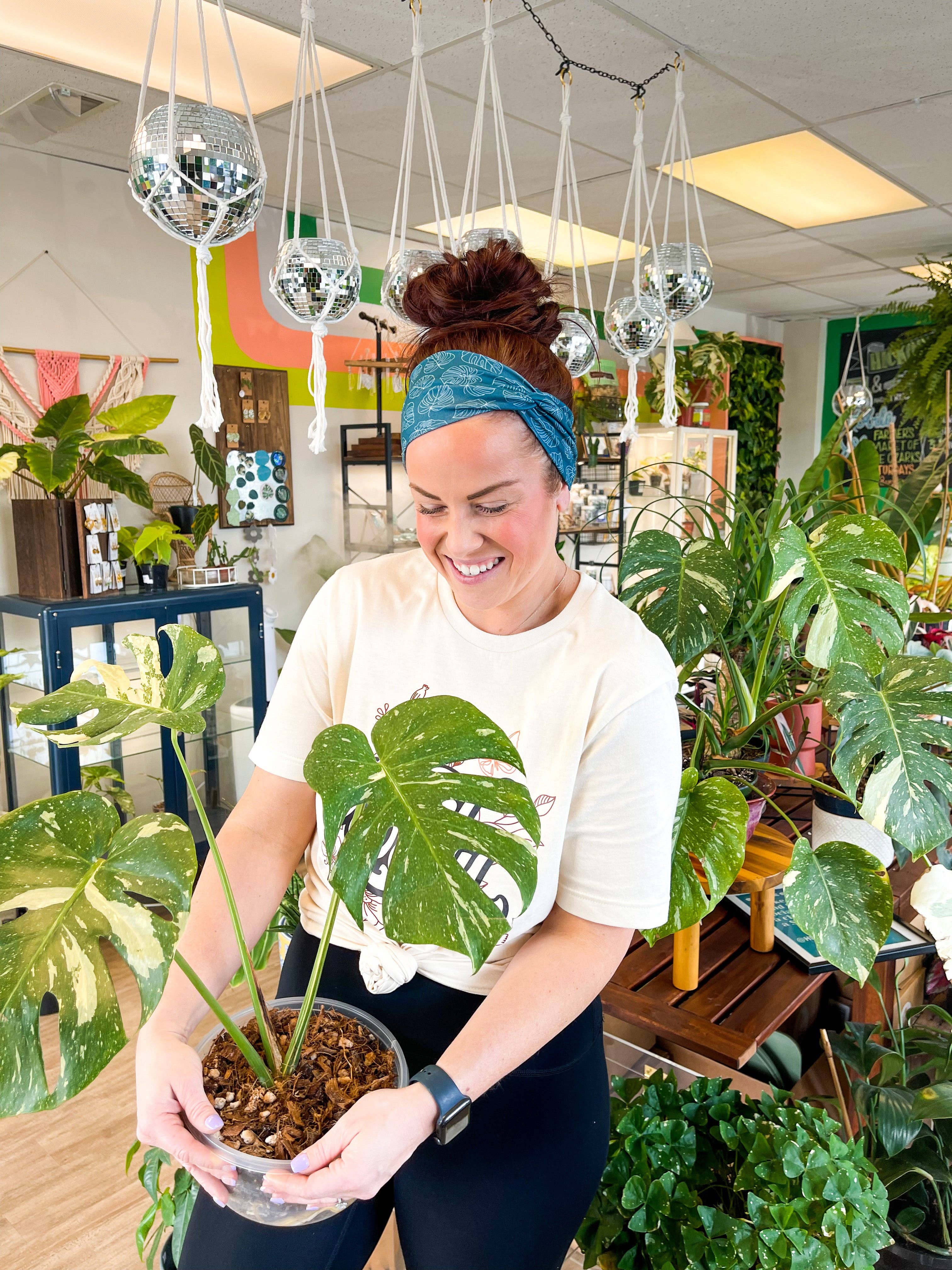 Lilac Market Headband: Wanna See My Plants? (Non-Slip, Ultra-Soft, 3-in-1 Twist Style)