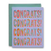 Congrats Repeat Letterpress Greeting Card