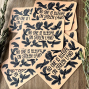 No One Is Illegal On Stolen Land Bird Sticker