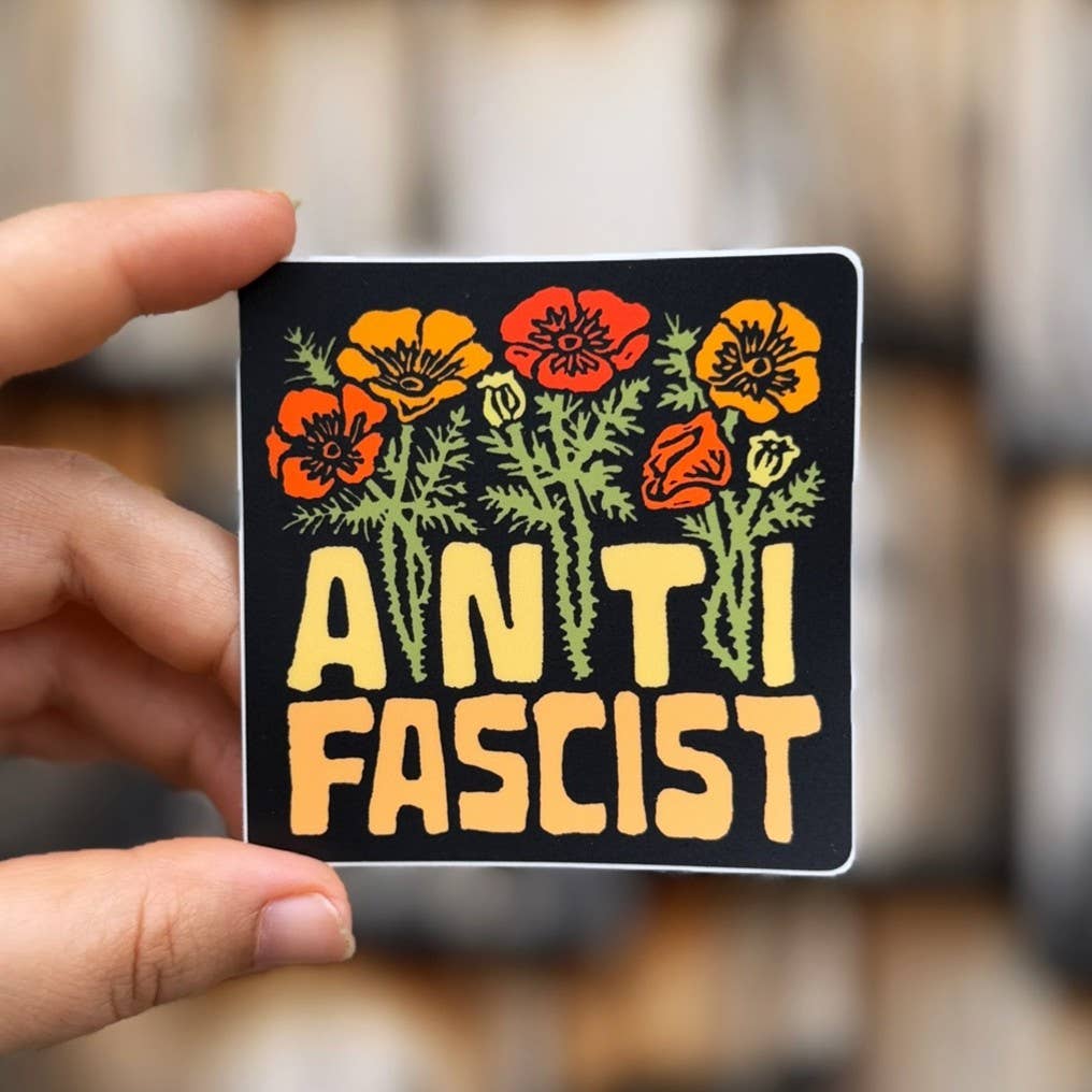 Anti Fascist Flower Sticker