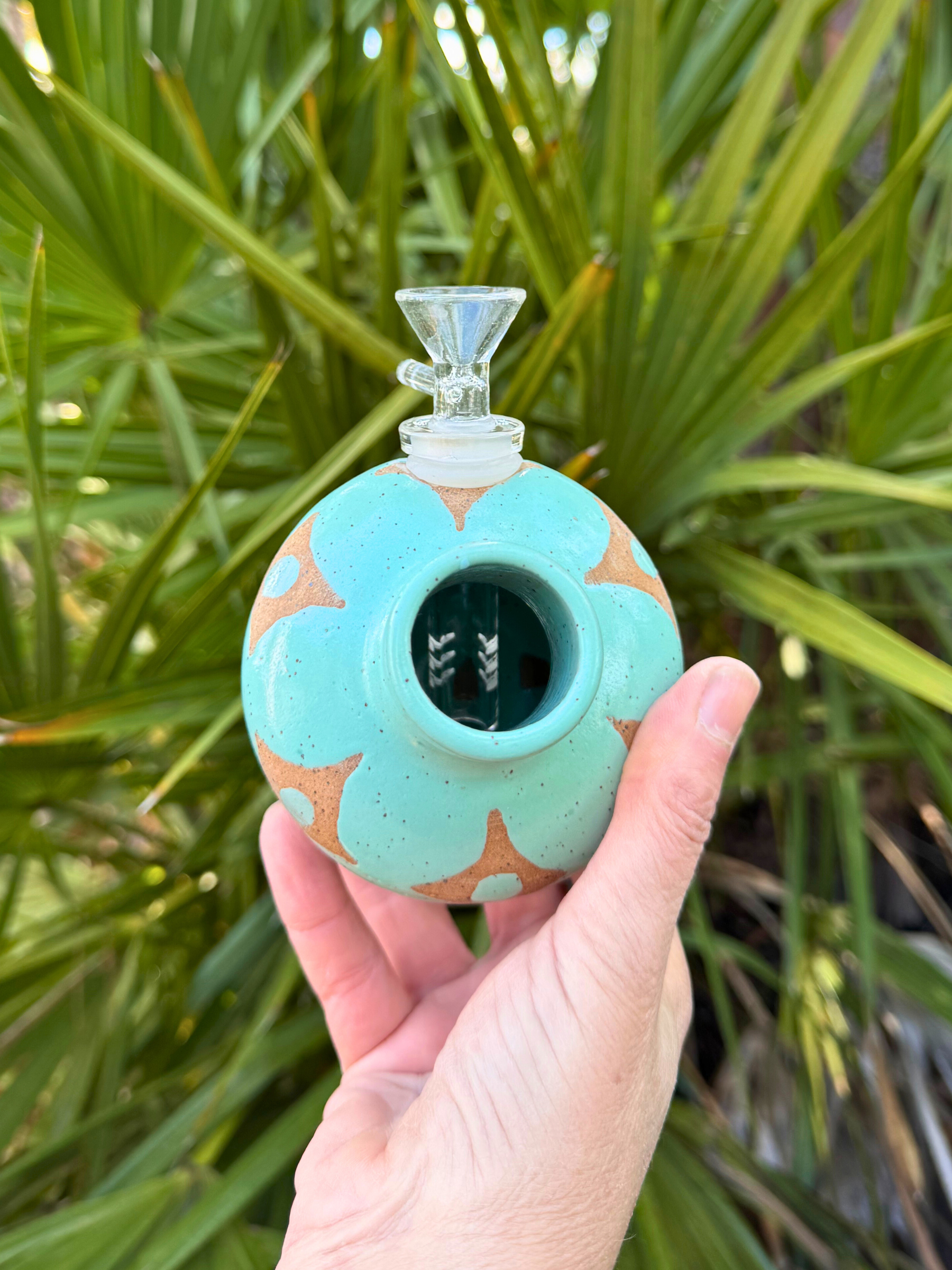 Ceramic Bong - Atomic Aqua by Robinina