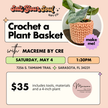  May 4: Crochet a Plant Basket with Macreme by Cre