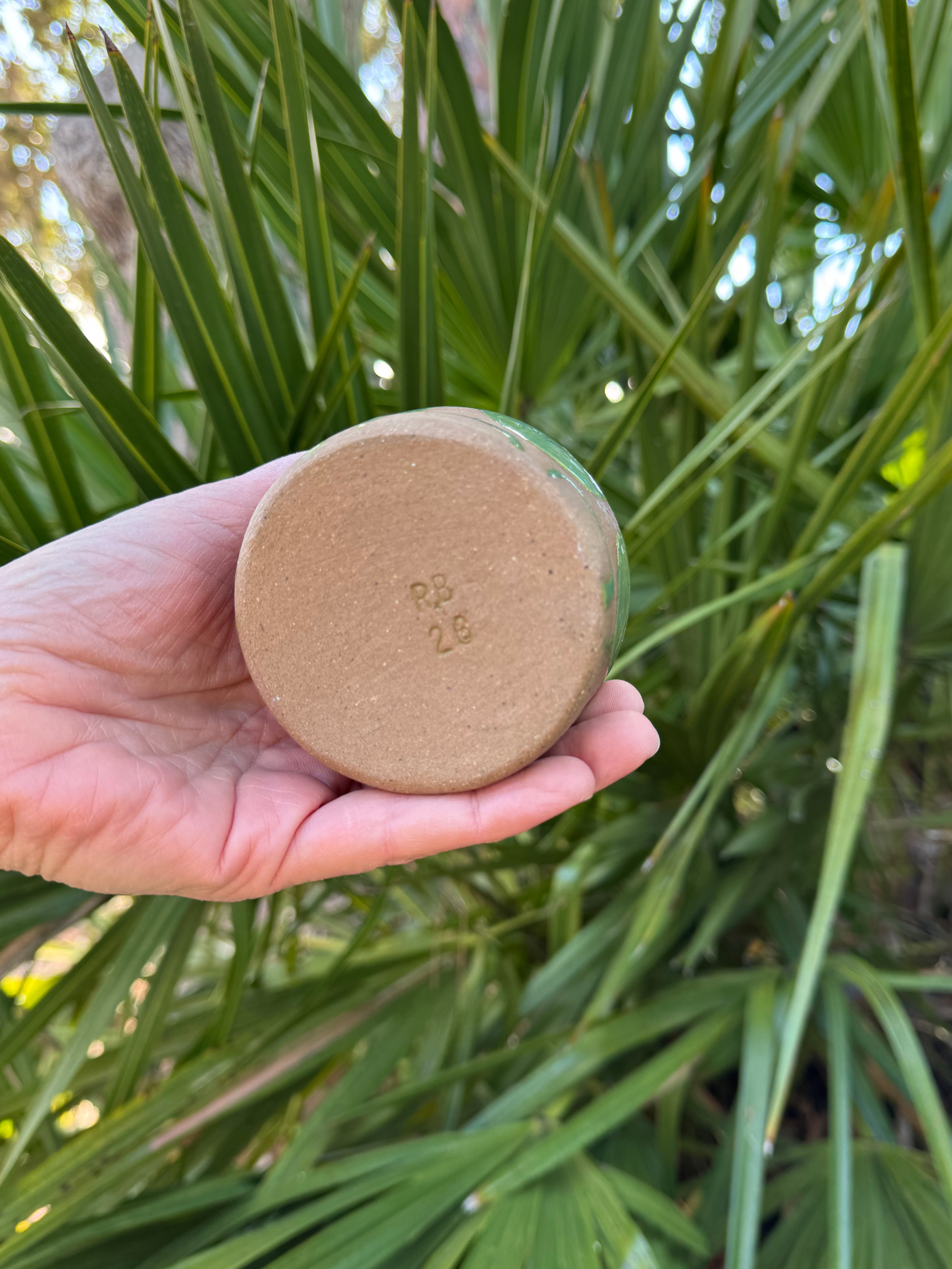 Ceramic Bong - Green Bubbles by Robinina