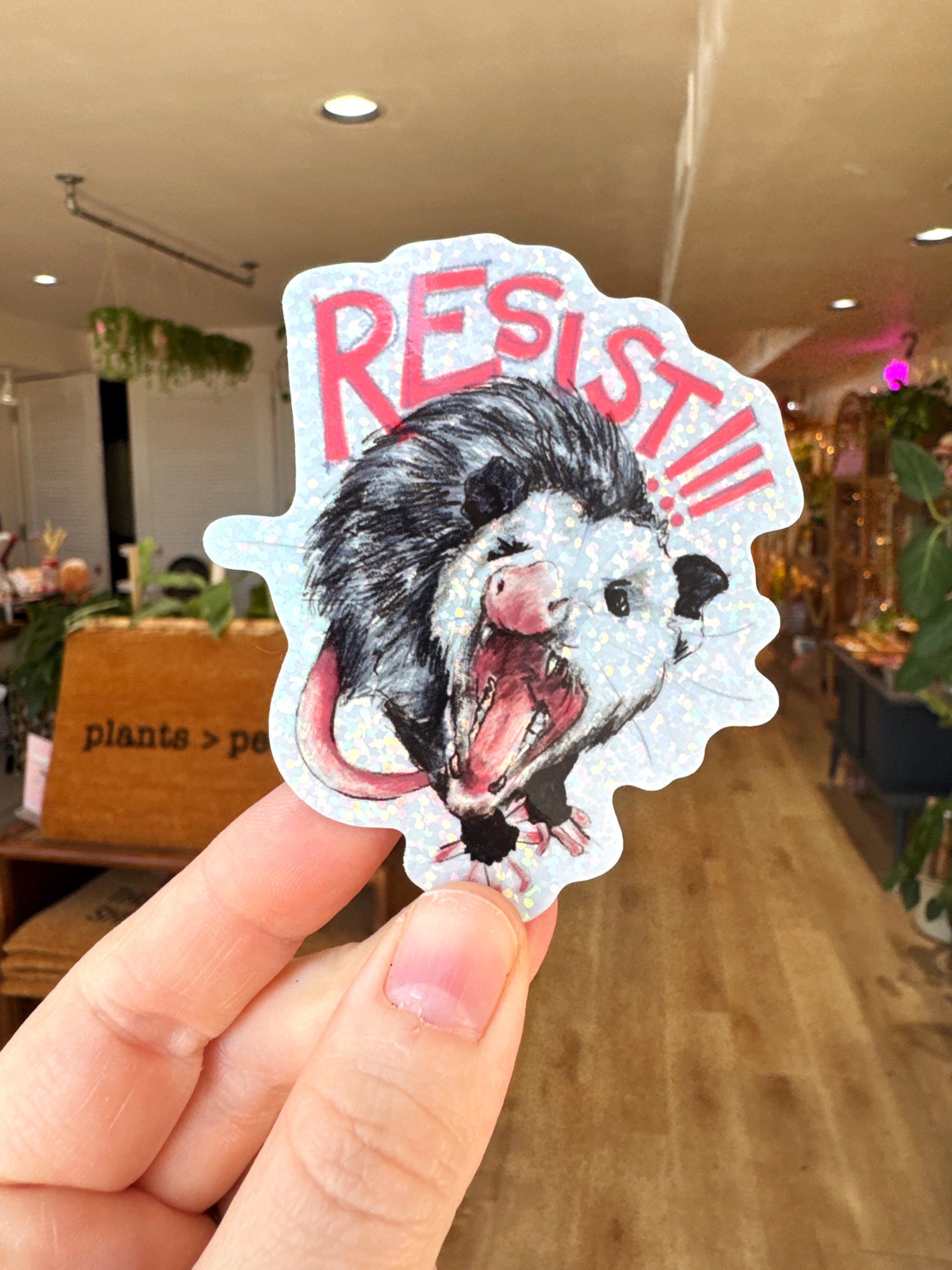 Opossum RESIST Vinyl Sticker