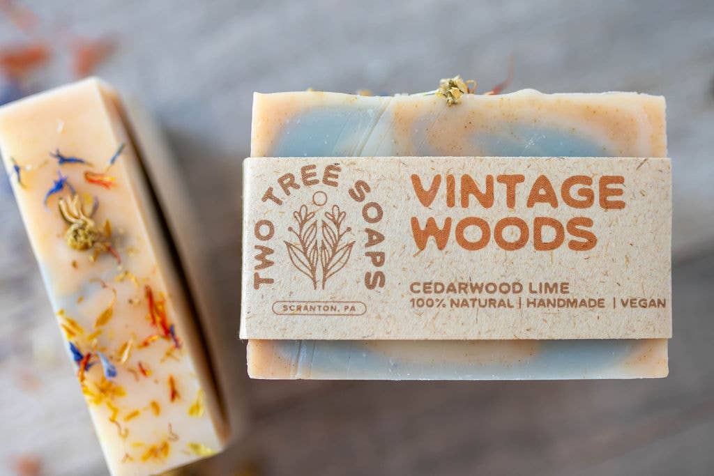 Vintage Woods Bar Soap – Fruity & Forest (Vegan, Palm-Free)