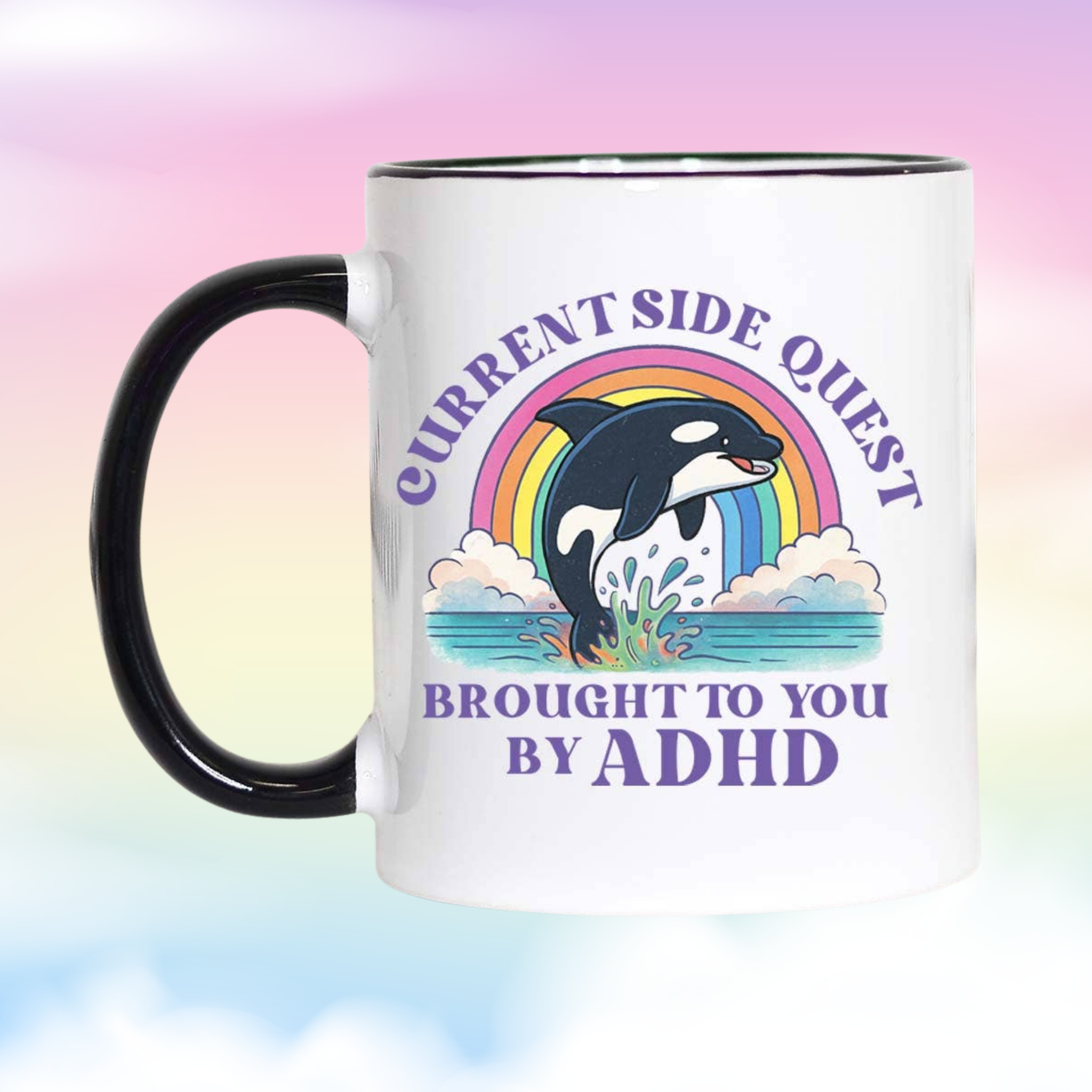 Funny ADHD Humor Side Quest Ceramic Mug