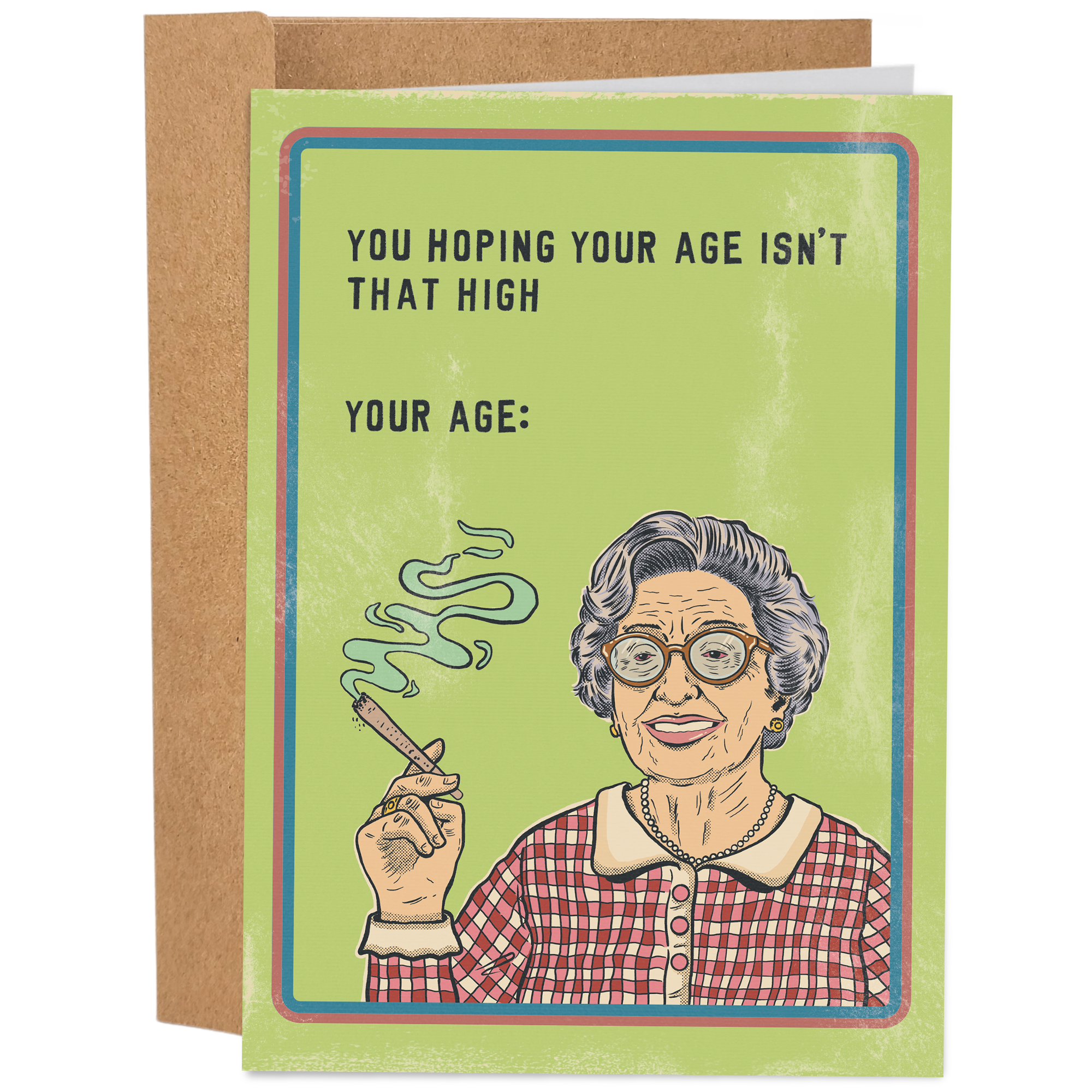 Hoping Your Age Isn't That High 70's Vintage Dark Humor Birthday Card