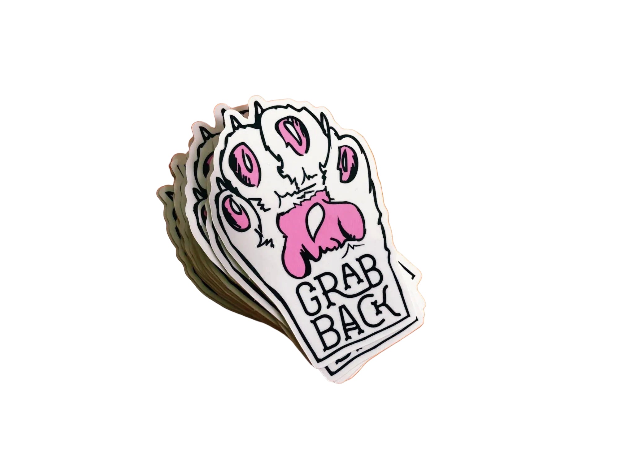 Grab Back Cat Paw Vinyl Sticker