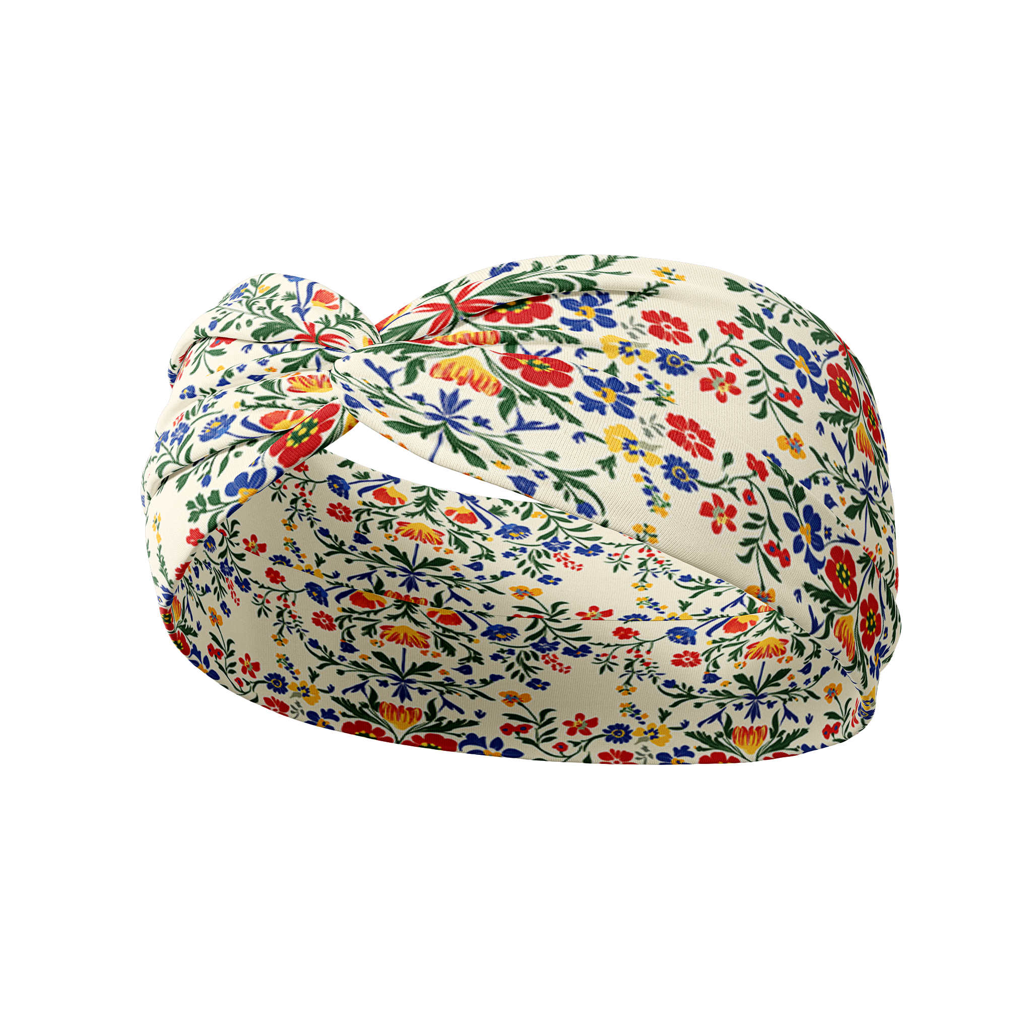 Lilac Market Headband: Sophie Floral on Ivory (Non-Slip, Ultra-Soft, 3-in-1 Twist Style)