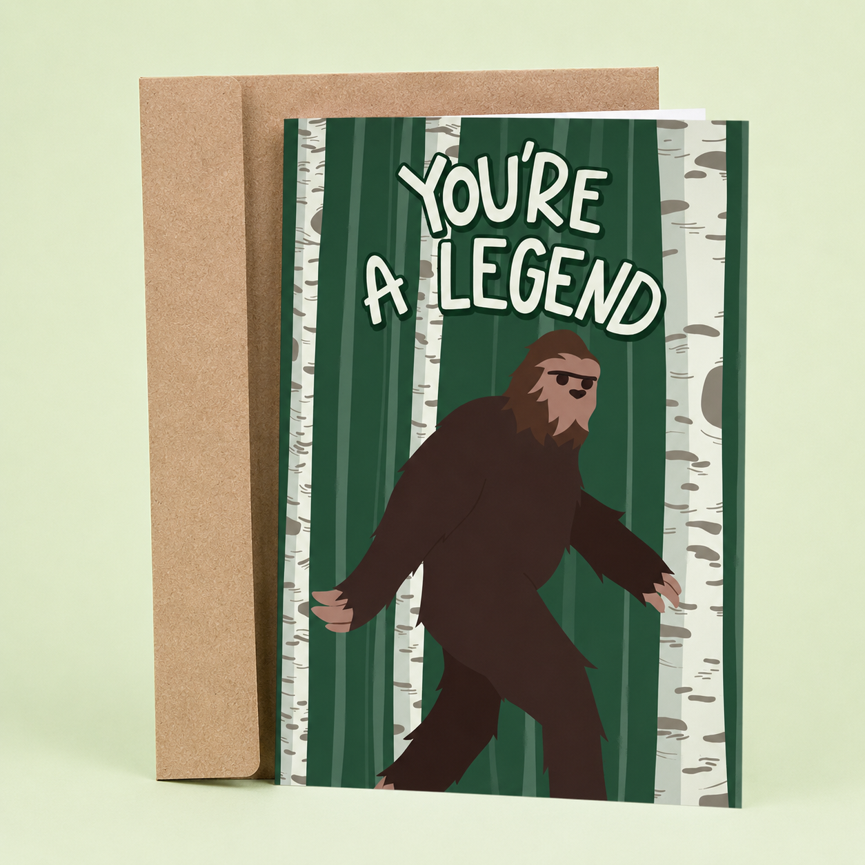 You're a Legend Bigfoot Father's Day Card