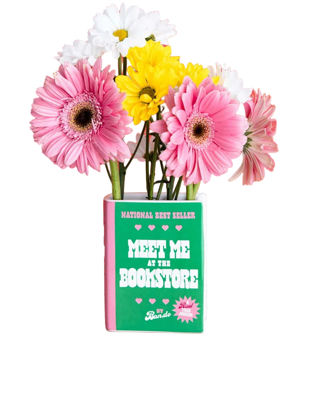 Ceramic Book Vase - Meet Me At The Bookstore