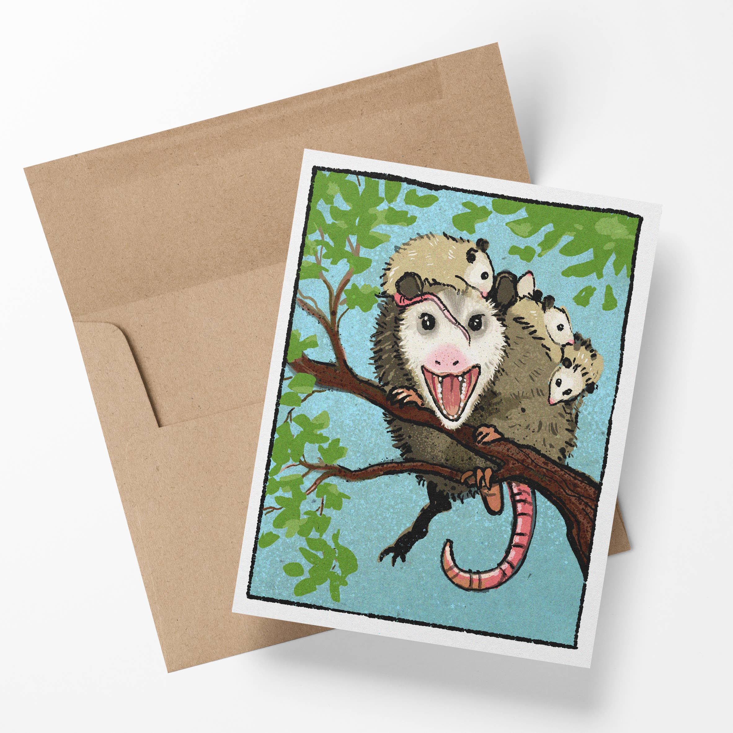 Hangin’ On Opossum & Joeys Mother’s Day / Encouragement Card