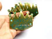 Metallic Gold Anxiety Queen Sticker